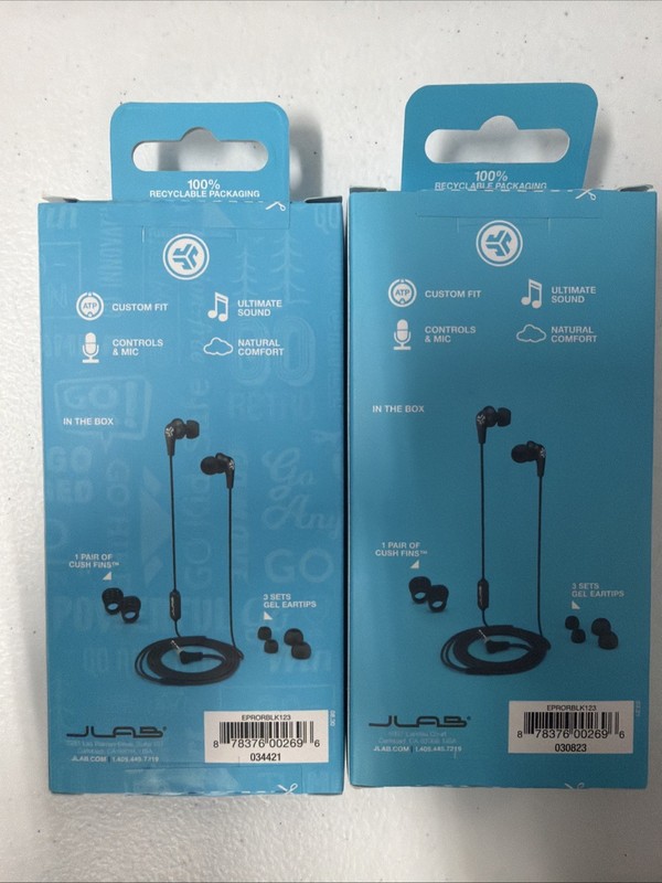 LOT OF 2 JLab JBuds 2 Signature Earbuds -Black- NEW/SEALED gallery