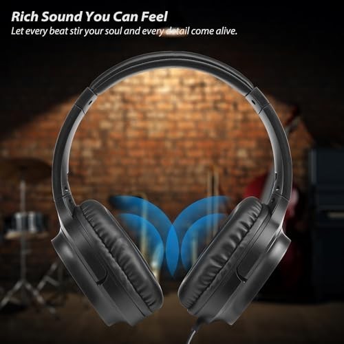 Extra Long 18ft Headphones for TV & PC, Volume Control, 3.5mm AUX, USB & RCA Ada gallery