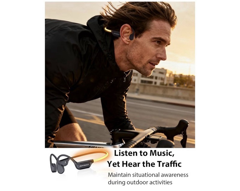 X500 Bone Conduction Headphones with LED Safety Light Open Ear Bluetooth Headset gallery