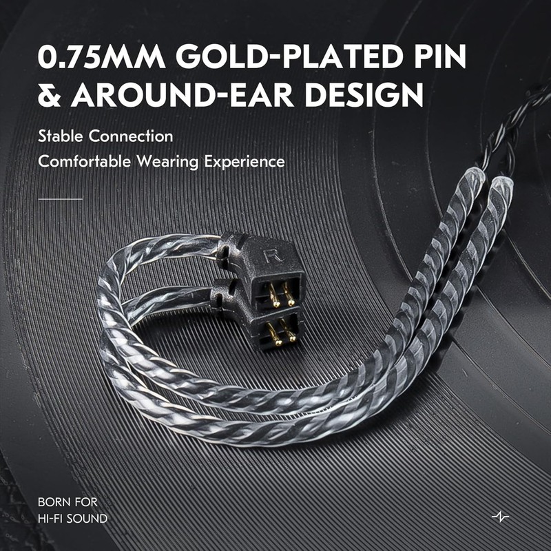 KZ ZS10 PRO Cable 2M IEM in Ear Monitor with QDC 3.5MM, Dark gallery