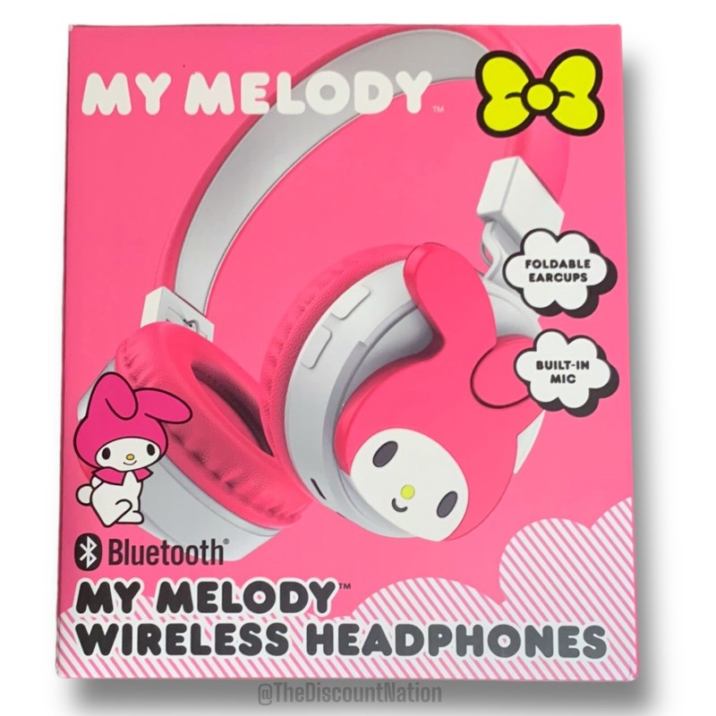 My Melody Wireless Bluetooth Headphones Foldable Ear-Cups Sanrio NIB SEALED