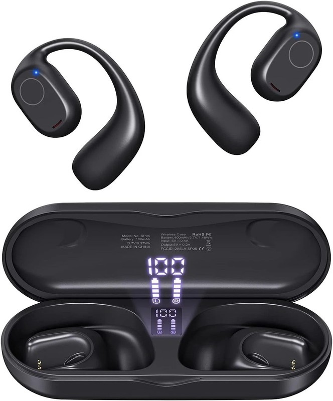 PSIER SP05 Open Ear Bluetooth Headphones Earbuds, 40 Hours, Bluetooth 5.3