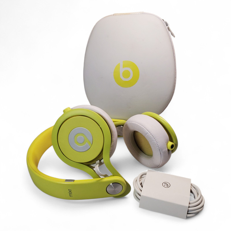 Beats Mixr Wired On-Ear Headphones Neon/Yellow + Case & Cable