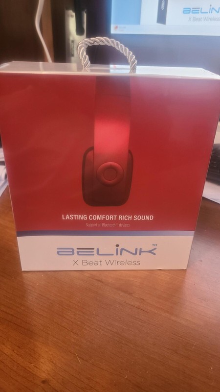 BELINk X Beat Wireless Headphones RED , 100% NEW SEALED