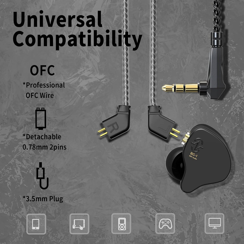 CCZ Yinyoo Melody in Ear Monitors Earphones Headphones Wired Earbuds without Mic gallery