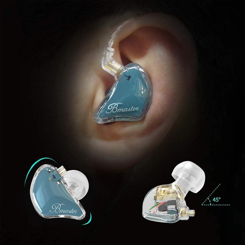 BASN Bmaster Triple Driver IEM In-Ear Monitor Headphones Blue 2Pin 6.3mm Case gallery