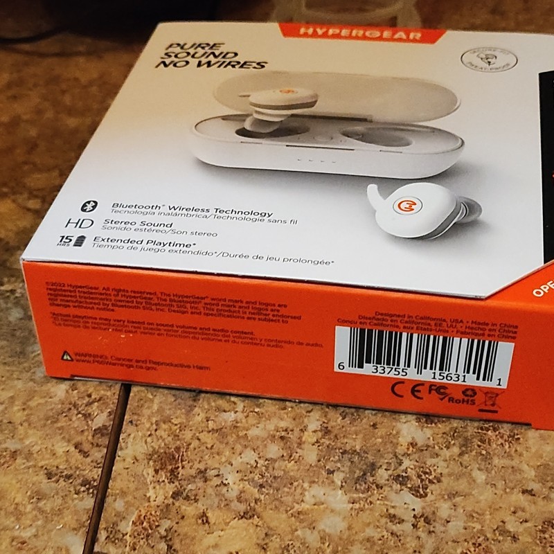 HyperGear Pure Sound No Wires True Wireless Earbuds w/ Charging Case, White gallery