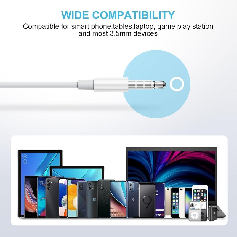 Ergonomic Semi-In Ear Wired Earbuds with Clear Sound & Remote Control - 2 Pack gallery