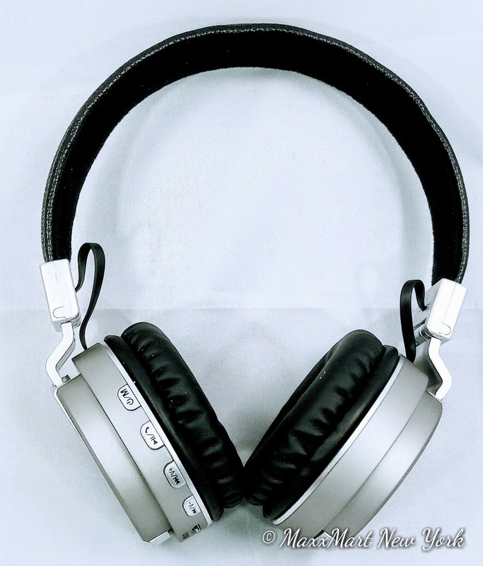 BT6. Blue Tooth Wireless Headphone Light Weight Great Sound Silver