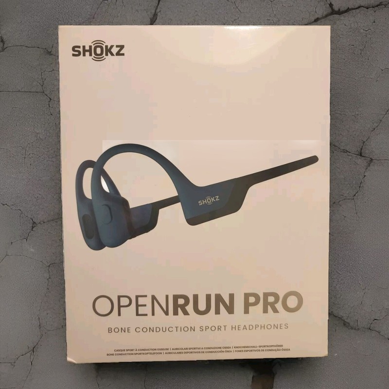 Shokz – OpenRun Pro Bone Conduction Open-Ear Sport Headphones – Steel Blue