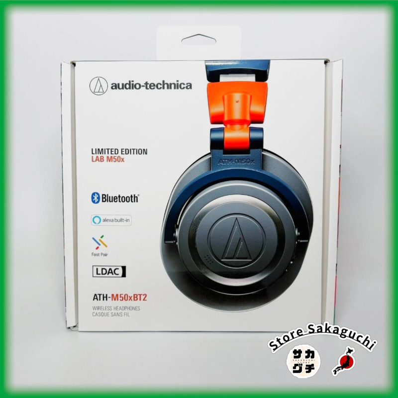 Audio-Technica ATH-M50xBT2 LAB Wireless Headphones Limited Color Black Orange