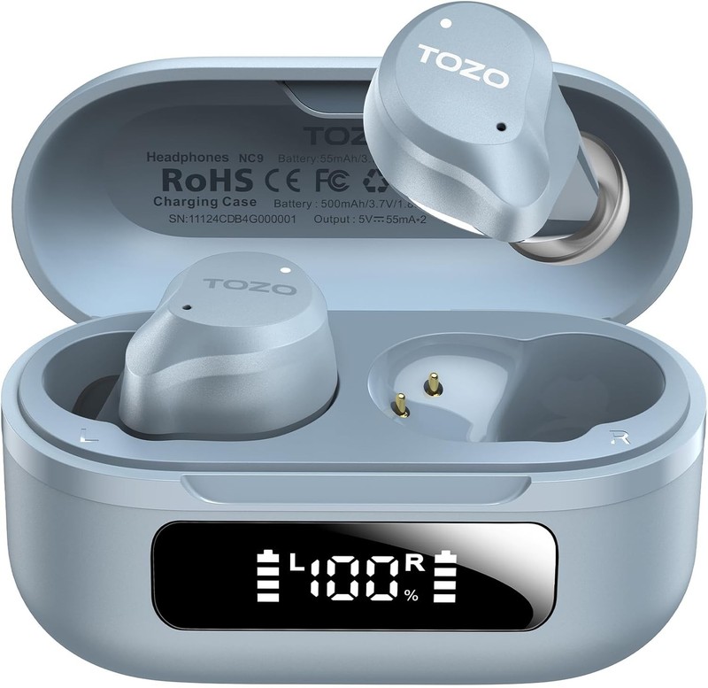 NC9 Wireless Earbuds: Hybrid Active Noise Cancelling & 60H Playtime, gallery
