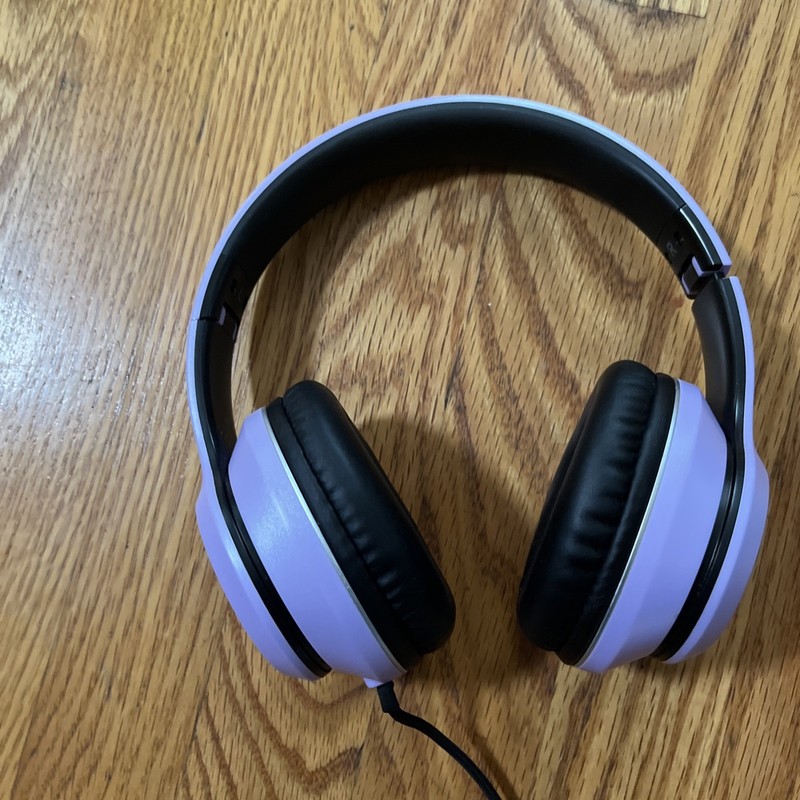 LORELEI X6 Over-Ear Wired Stereo Bass Headphones with Microphone, PURPLE 🟣💜