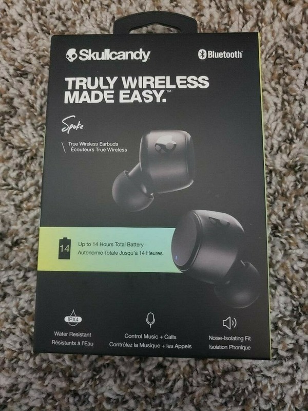 Skullcandy Spoke True Wireless Bluetooth Earbuds 14 Hour Life