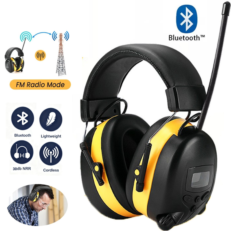 FM Radio Headphones Digital Display Noise Reduction Ear Muffs Hearing Protection gallery