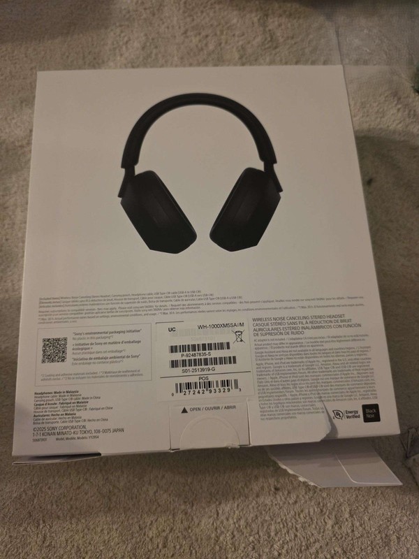 Sony WH-1000XM5SA Wireless Active Noise-Cancellation Bluetooth Headphones -Black