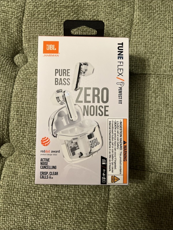JBL Harman Tune Flex Noise Cancelling EarBuds – White
