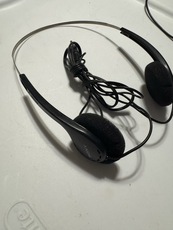 Vintage Sony MDR-006 Headband On-Ear Wired Headphones Black 3.5mm Jack