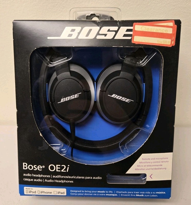 Bose OE2i Wired Headphones w/ Remote & Microphone + Carrying Case – NEW!!!
