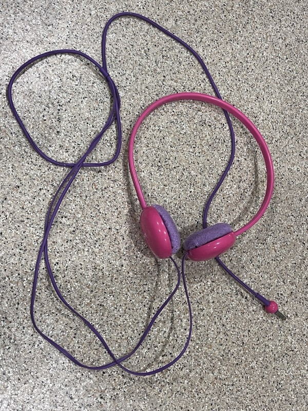 Vintage Sony Headphones Walkman Style Pink And Purple Over The Ear Foam gallery