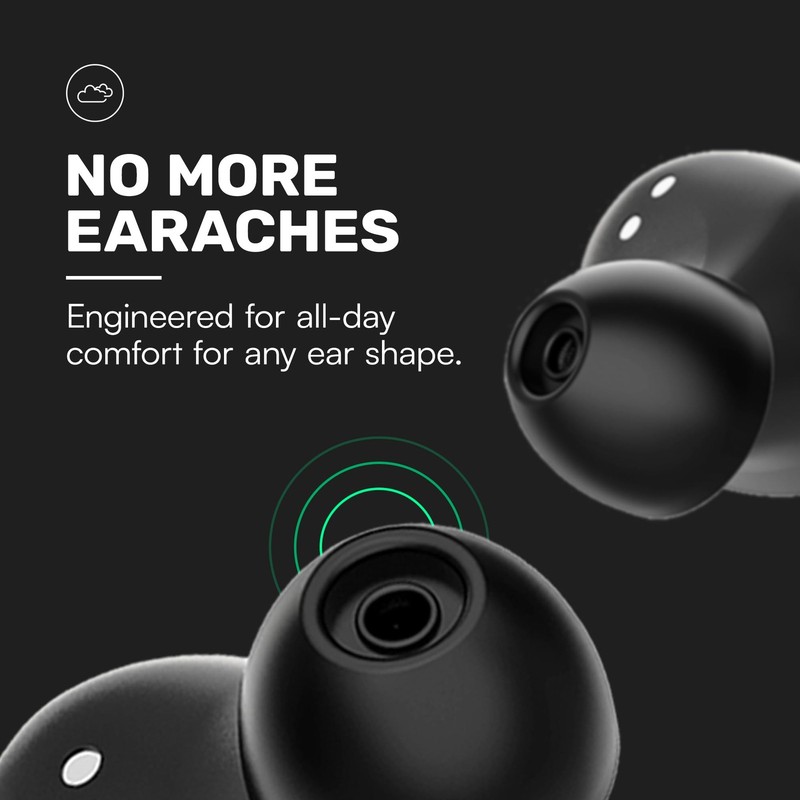 Everyday Classic Bluetooth Wireless Earbuds + Microphone with Active Noise Ca... gallery