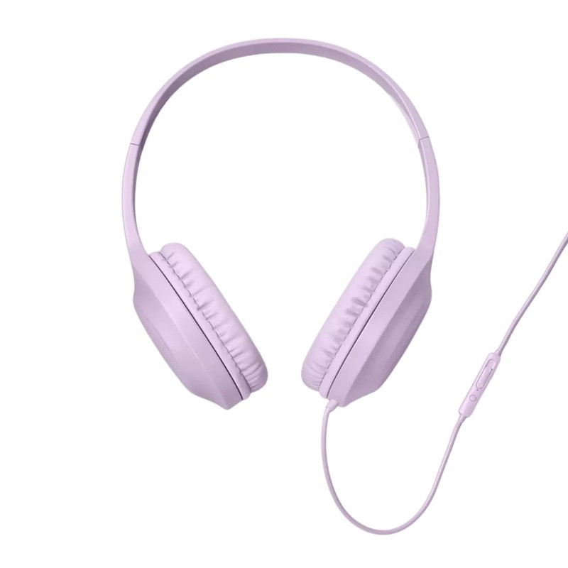 Heyday Wired Over-Ear Headphones with Mic – Comfortable, Clear Sound – Pink