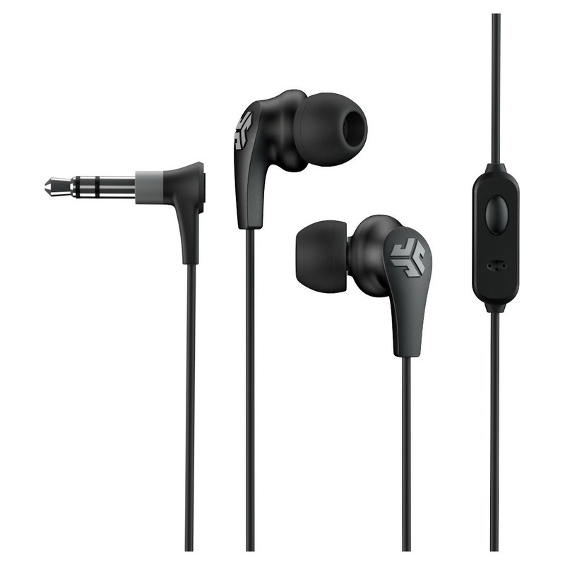 JLab Wired JBuds Pro with Universal Mic 3.5 mm TRRS Right-Angled - Black gallery