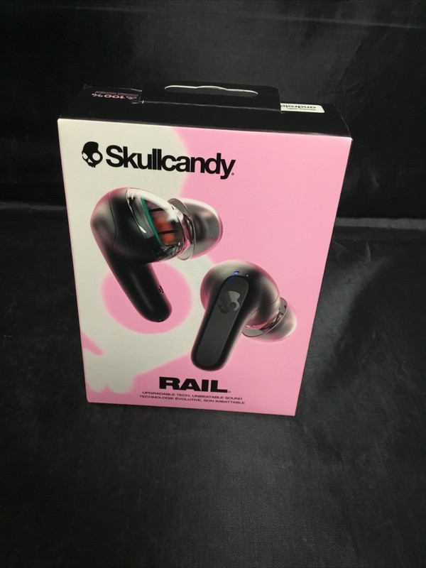 Genuine Skullcandy Rail In-Ear Wireless Earbud (True Black) Brand New
