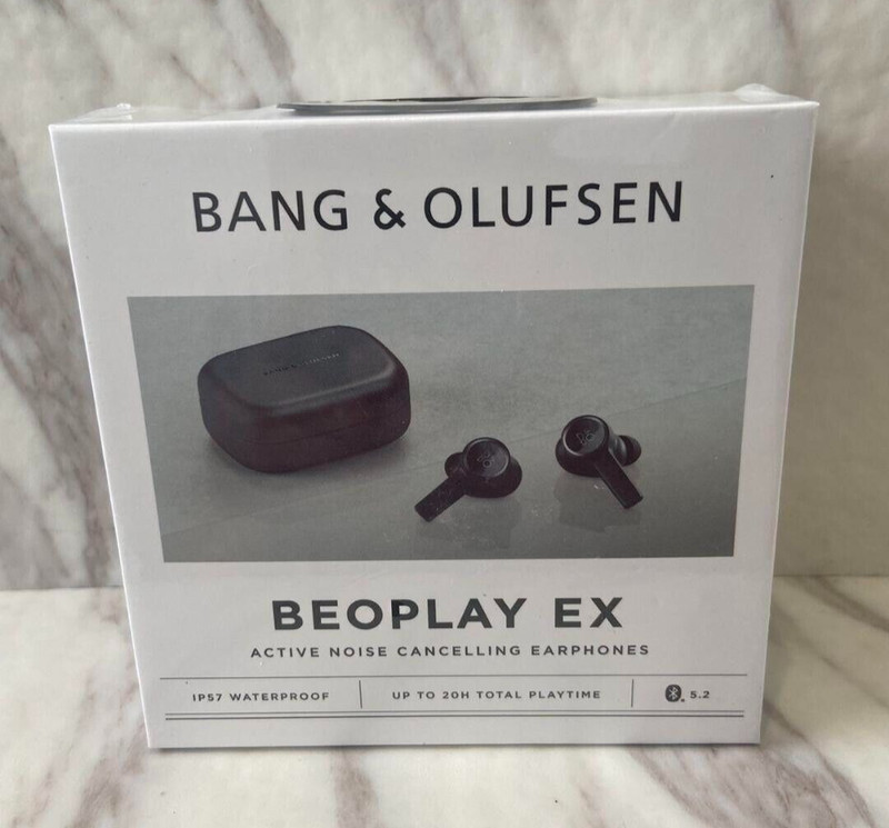 Bang & Olufsen Beoplay EX Wireless Bluetooth Earphones Black x Black w/Box NEW