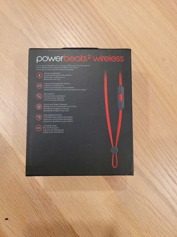 Powerbeats2 Dr. Dre Beats Wireless In-Ear Headphones Earbuds Black Red B0516 gallery