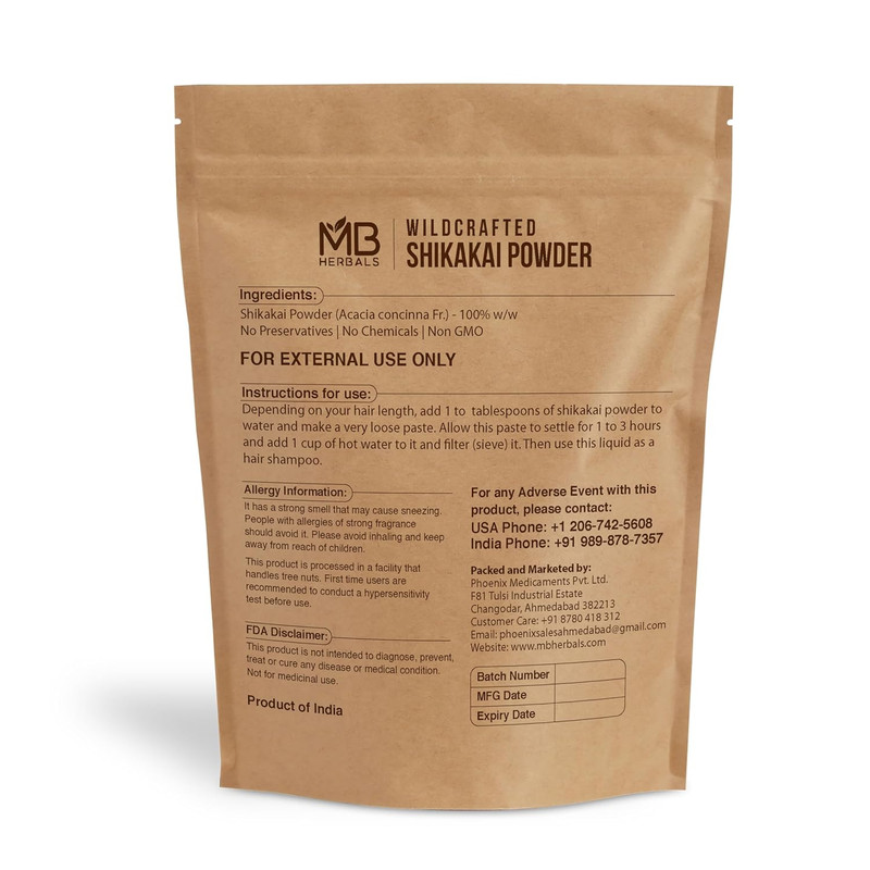Shikakai Powder 454G | 1 Lb | 16 Oz | Natural Hair Cleanser & Conditioner | 100% gallery