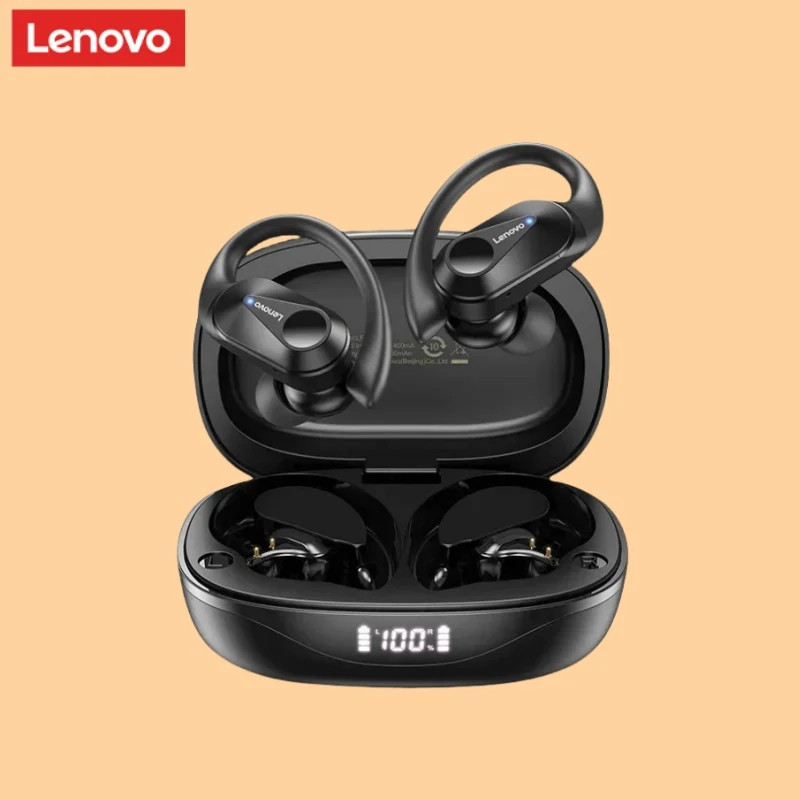 Lenovo LP75 Sports Wireless Earphones with Mics Button Control LED Power Display gallery