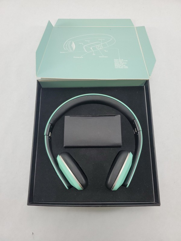 RLX RLX-100 Wireless Bluetooth Stereo Headset Mint Teal Green Foldable Tested gallery