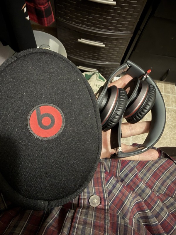 Beats by Dr. Dre Solo Monster Black Corded Black Red Over the Ear Headphones