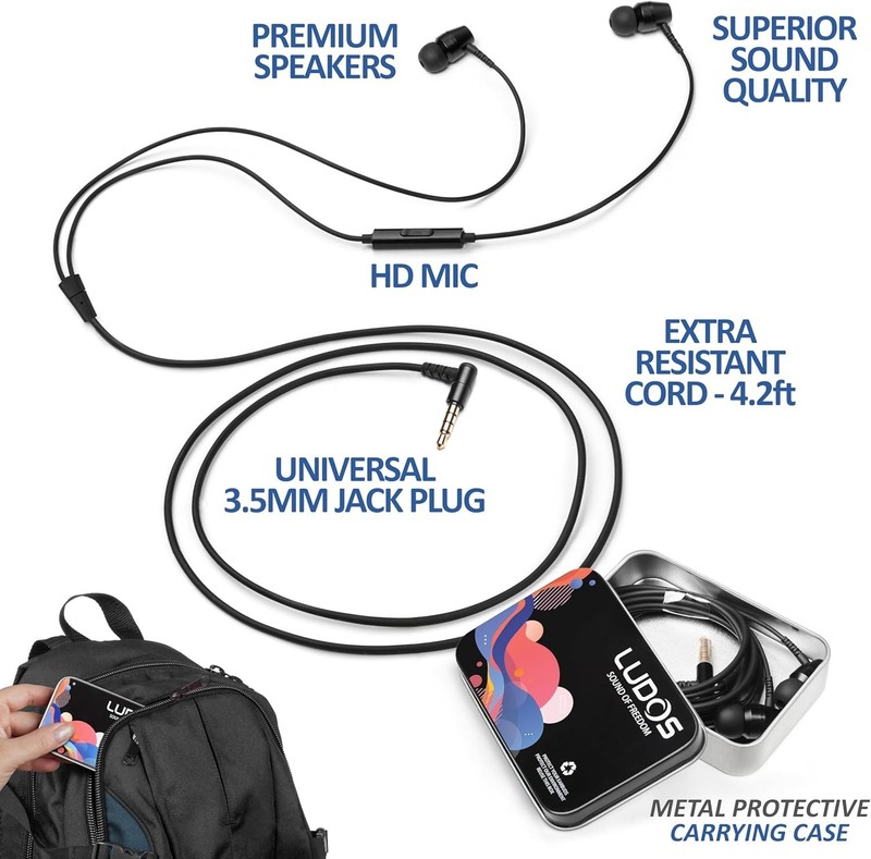 Comfortable Wired Earbuds with Microphone – Ideal for Gaming, Calls, and Music gallery