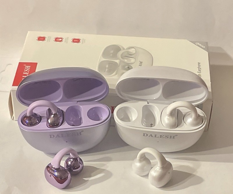 Ear Clip DLS-T17 Purple Bluetooth Wireless Ear-hook Earbuds Double In Ear