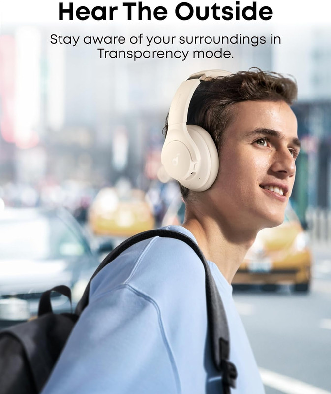 Soundcore Q20i ANC Bluetooth Headphones Hi-Res Over Ear Wireless White gallery