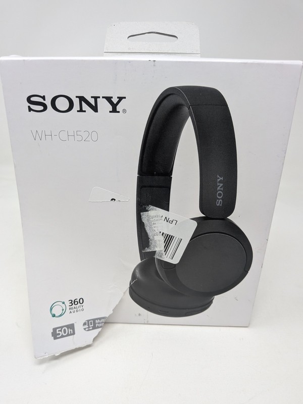 Sony WH-CH520 Wireless Bluetooth Headphones iPhone iPad Android Black New