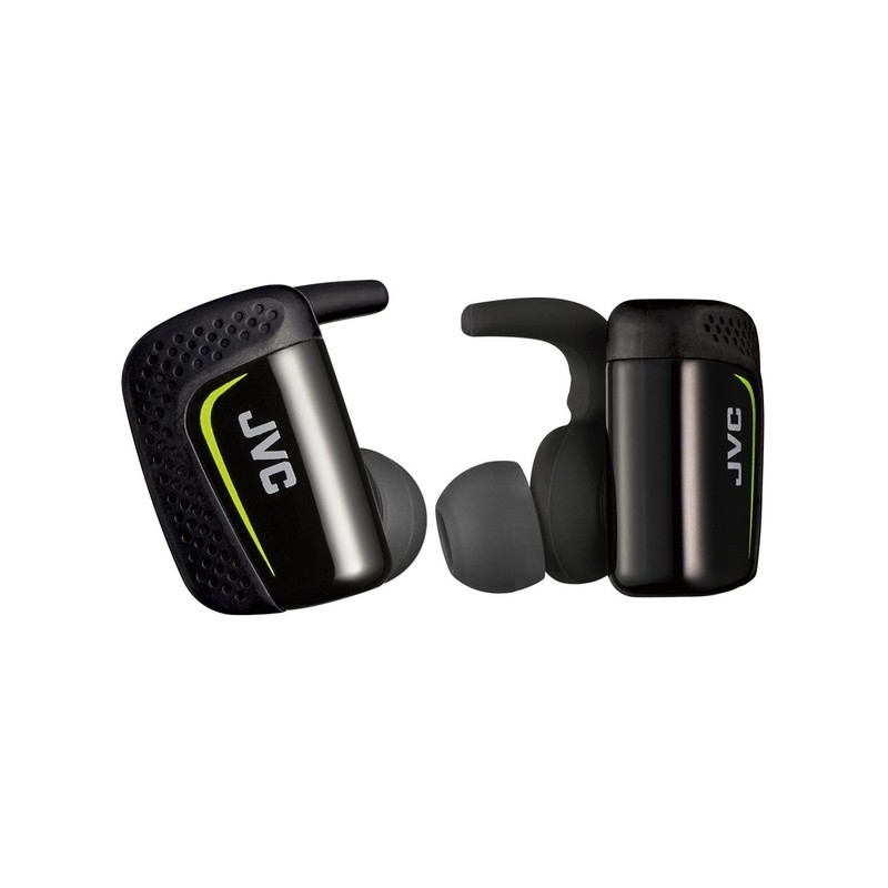 JVC True Wireless Earbuds for Sports & Fitness, Sweat/Water One Size, Black