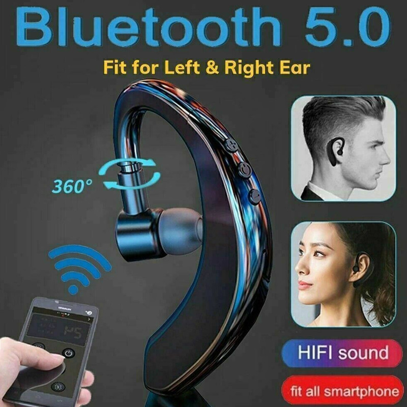 Wireless Bluetooth 5.0 Earpiece Headset Driving Trucker Earbuds Noise Cancelling gallery