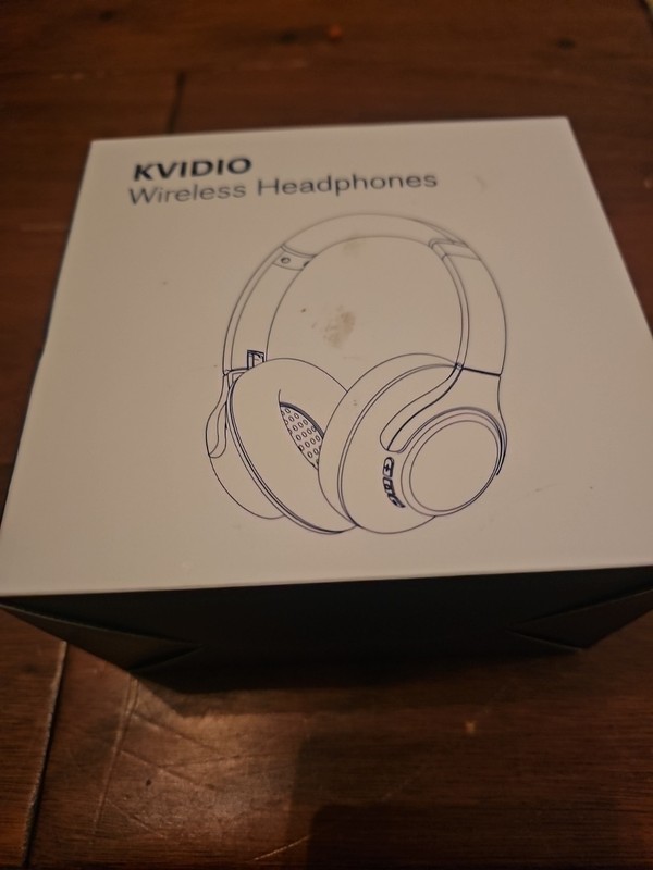 KVIDIO Bluetooth Headphones Over Ear, 65 Hours Playtime Wireless Blue