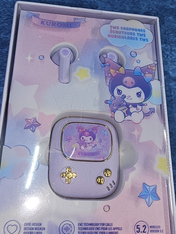 Sanrio Hello Kitty Kuromi Bluetooth Wireless Earbuds W/Charging Case NIB SEALED gallery