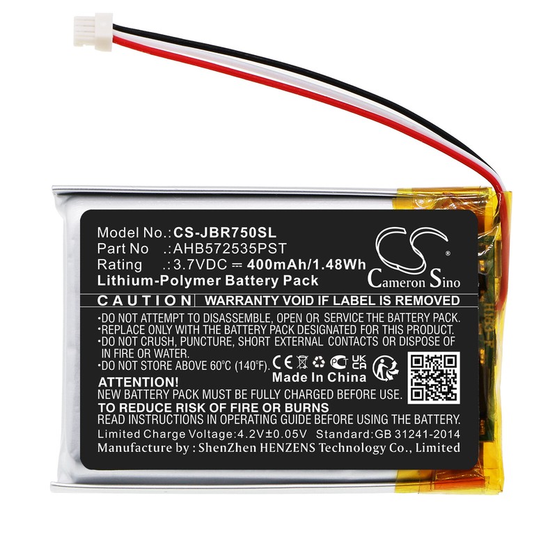 BATTERIE Li-Polymer 400mAh Type AHB572535PST For Jabra Evolve 75
