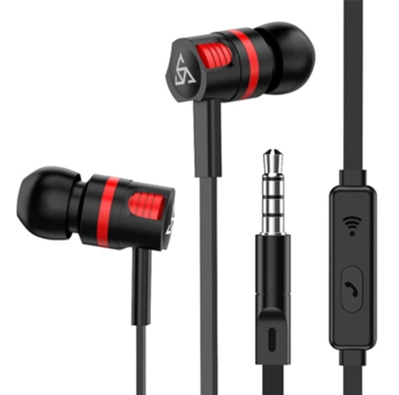 3.5mm Mini Music Sport Wired Earphone With HD MIC Fashion Earbus bass Subwoofer