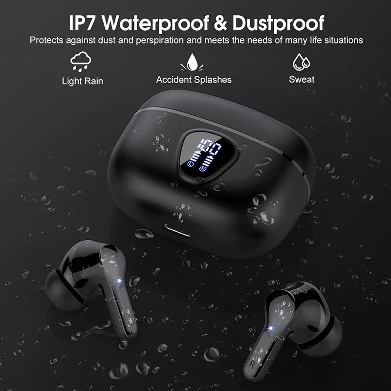 New Wireless Earbuds HiFi Stereo Headphones BT5.3 with ENC Noise Cancelling 48H