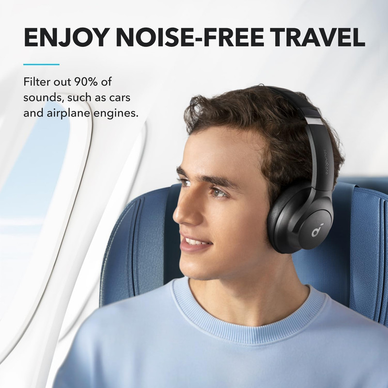 Soundcore by Q20I Hybrid Active Noise Cancelling Headphones, Wireless Over-Ear gallery