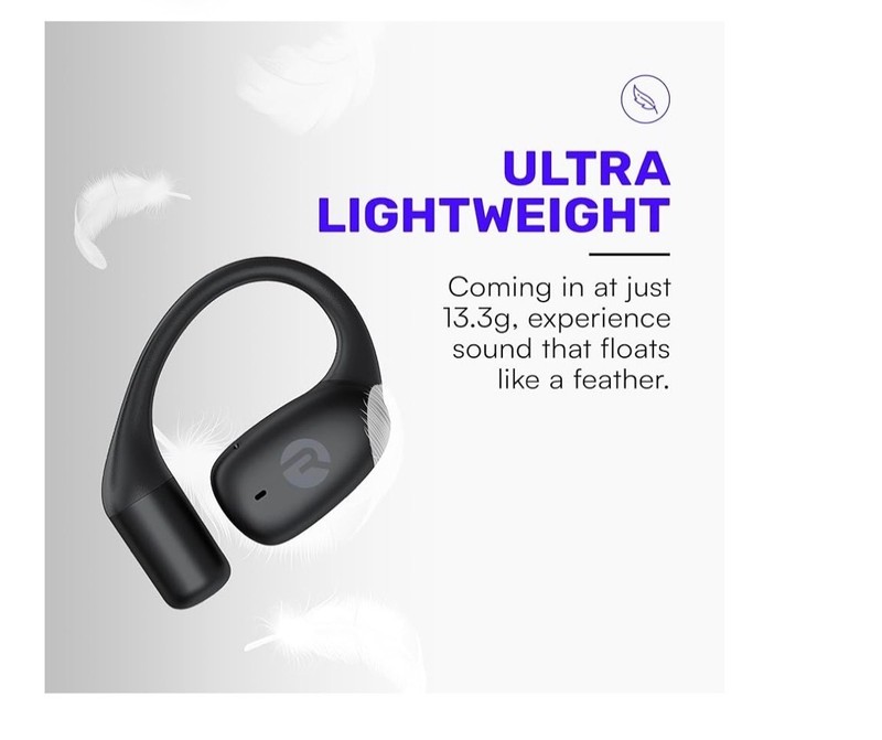 Raycon Essential Open Earbuds - Wireless Bluetooth Headphones - Black Open Box gallery