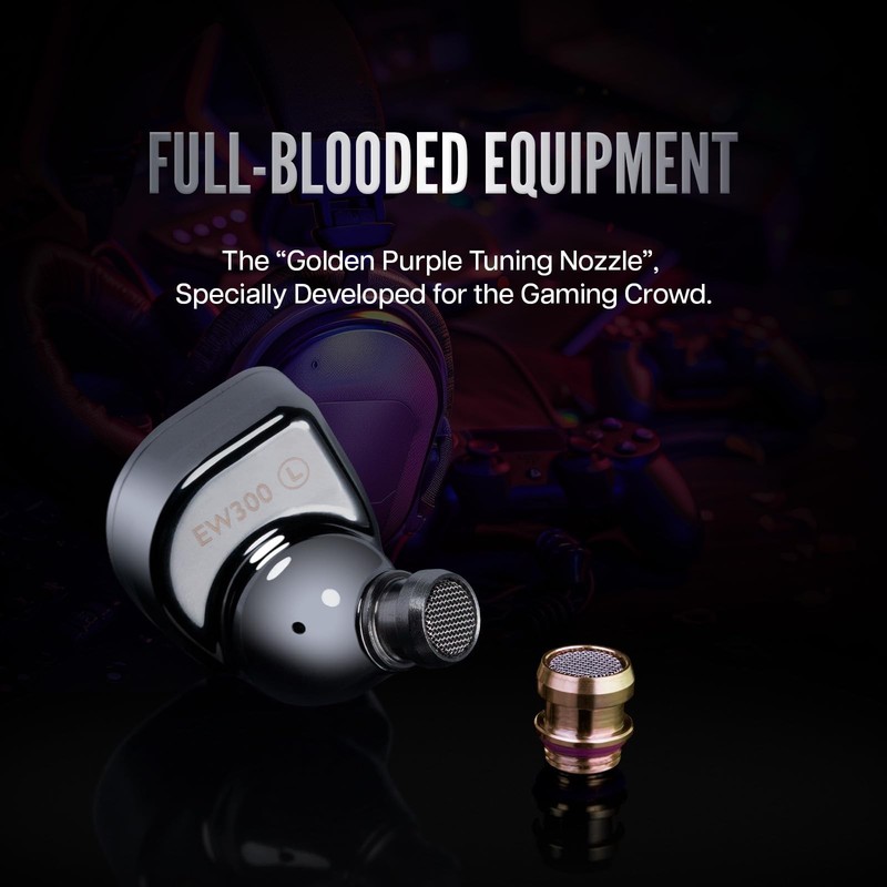 Linsoul SIMGOT EW300 1DD+1Planar+1PZT Hybrid Driver in Ear Monitor, Wired Ear... gallery