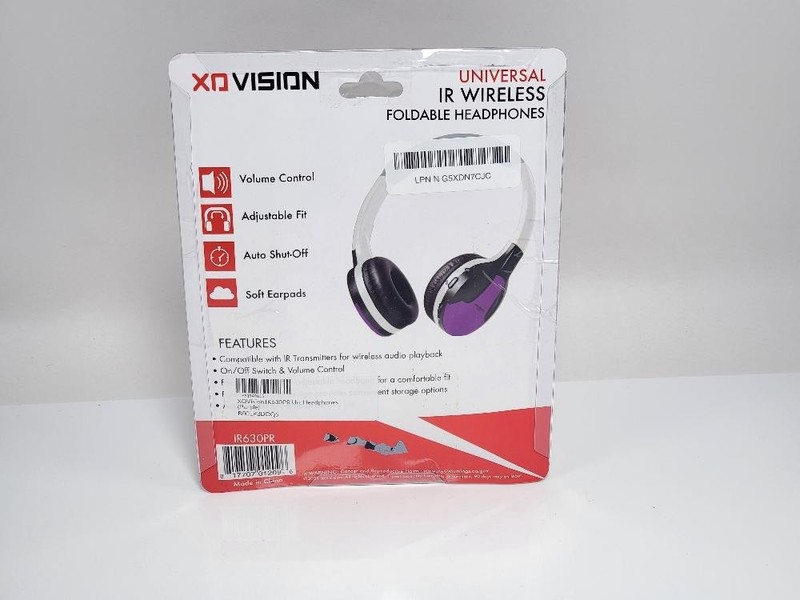 XO Vision IR630PR Wireless IR Headphones Foldable Car Purple Bluetooth gallery
