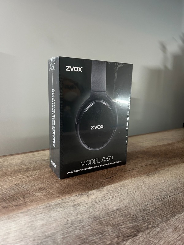 ZVOX AccuVoice AV50 Over the Ear Noise Canceling Wireless Headphones – Black